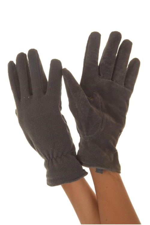 Γκρί γυναικεία δερμάτινα γάντια 8.00 EUR