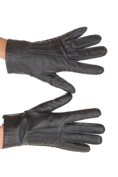 Επιβλητικά μαύρα γυναικεία δερμάτινα γάντια 7.00 EUR