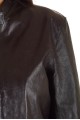 Σκούρο βιολετί γυναικείο κοντό μπουφάν από φυσικό δέρμα 22.00 EUR