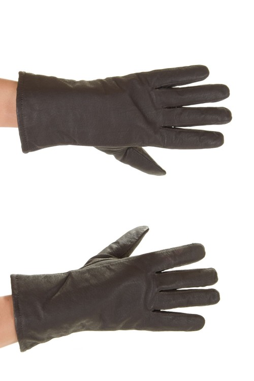 Σκούρα ες καφέ γυναικεία δερμάτινα γάντια 8.00 EUR