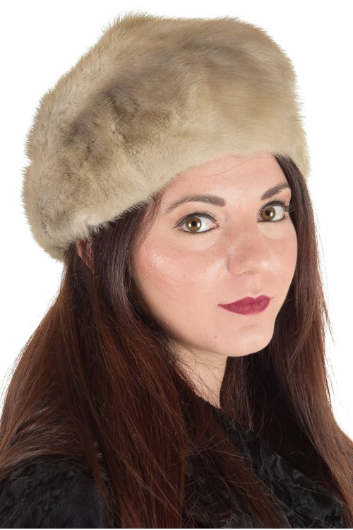 Σύγχρονο γυναικείο καπέλο από φυσική γούνα 16.00 EUR