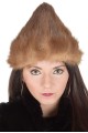 Ανοιχτό καφέ γυναικείο καπέλο από φυσική γούνα 16.00 EUR