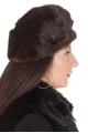 Σκούρο καφέ καπέλο από φυσική γούνα 16.00 EUR