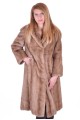 Μπέζ γυναικείο παλτό από φυσική γούνα 203.00 EUR
