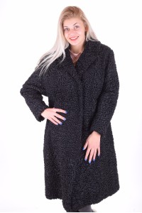 Μαύρο παλτό γούνας από αστρακάν