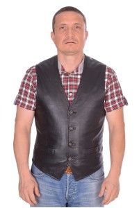 Ανδρικό δερμάτινο γιλέκο