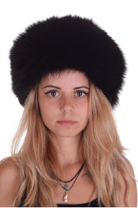 Μαύρο καπέλο από αλεπού