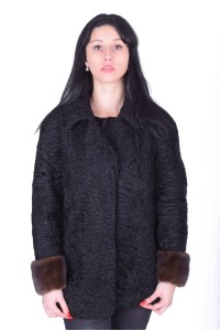 Μαύρο παλτό γούνας
