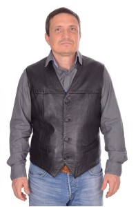 Γιλέκο από μαλακό φυσικό δέρμα