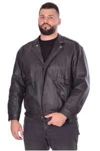 Ανδρικό μπουφάν από παχύ και πυκνό δέρμα